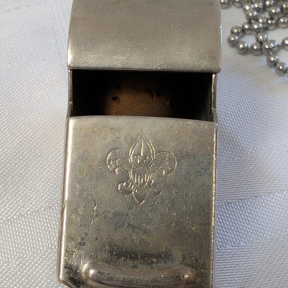 BOY SCOUTS METAL WHISTLE VINTAGE RETRO FRATERNAL ORIGINAL SCOUT TROOP CAMP WEAR - Picture 5 of 11